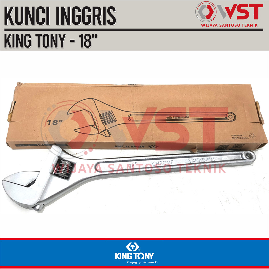 King Tony Kunci Inggris 18" 450mm / Adjustable Wrench 18inch KingTony