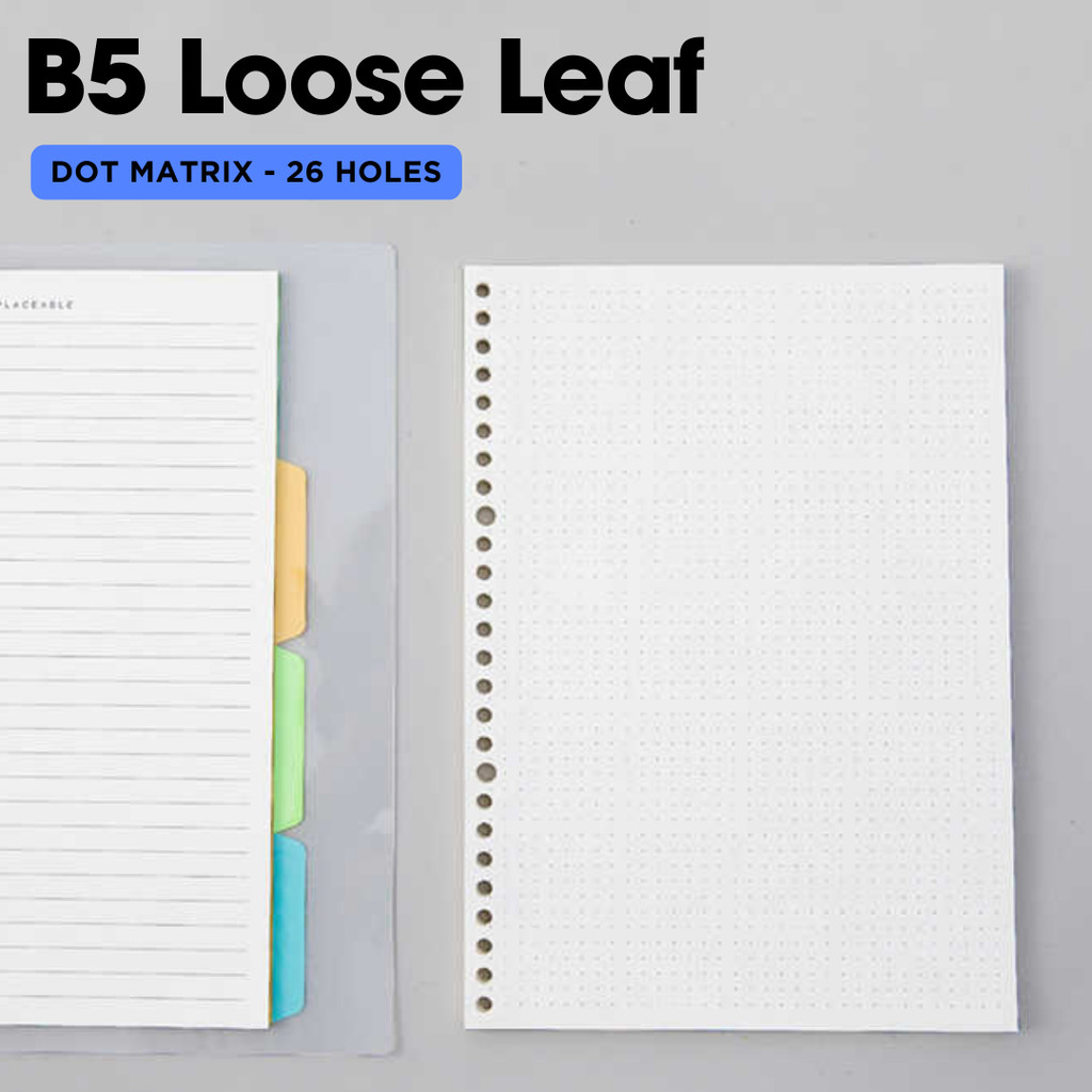 

Kertas Isi Ulang Binder B5 60 Lembar Catatan Sekolah 26 Lubang Loose Leaf Paper