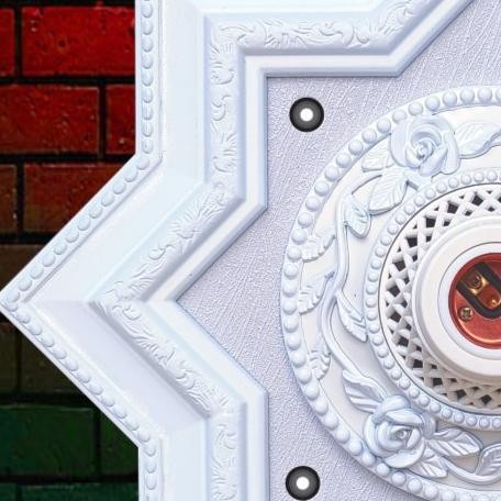 Ornamen Lampu PVC / Ornamen plafon PVC B30-45 Putih Polos CS