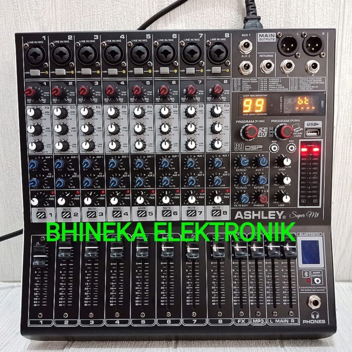 Cuci Gudang Mixer Audio Ashley Super M8 Mixer Ashley Super M8 8Channel