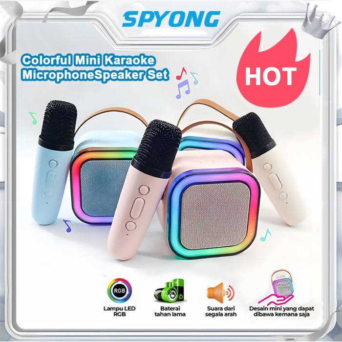 Promo Mini Speaker Karaoke Microphone Bluetooth Wireless Mic Anak Untuk