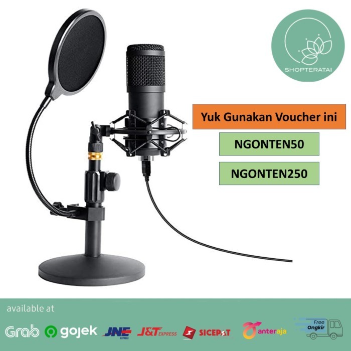 Terlaris Soundtech Usb Microphone Mic Condenser Recording, Vlogger, Podcast