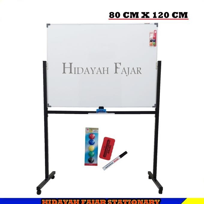 

Baru Papan Tulis Magnet Kaki 80 X 120 Premium