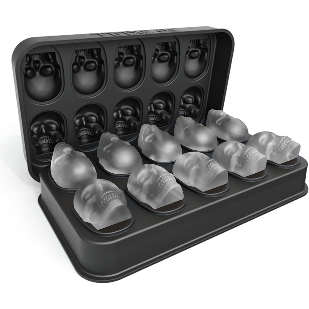 

Cetakan Es Batu Silikon Tengkorak 10 Grid Ice Cube Mold - MT499 - Hitam | PBN