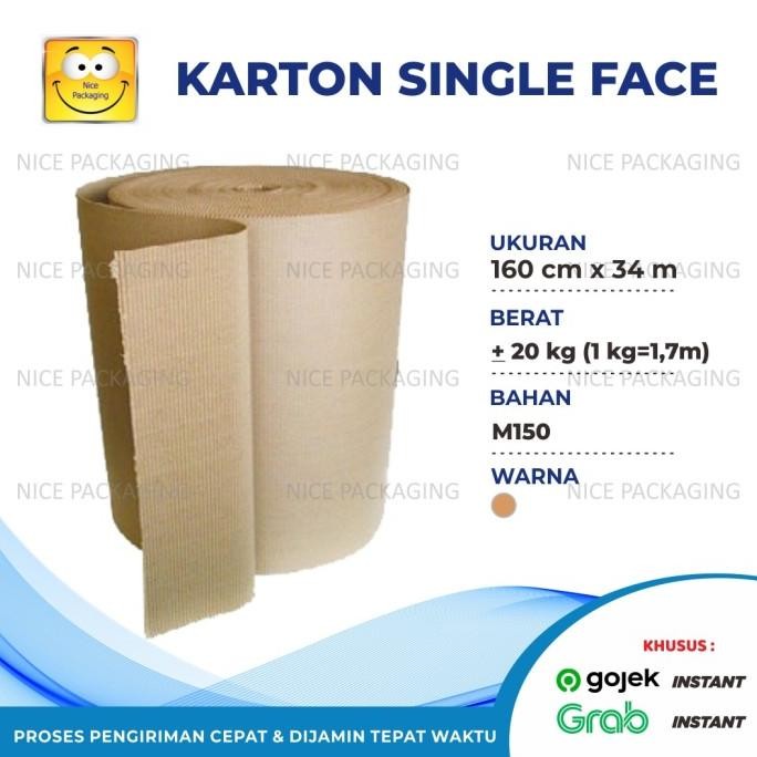 

TERMURAH - karton single face / karton single face roll / karton kardus gulung