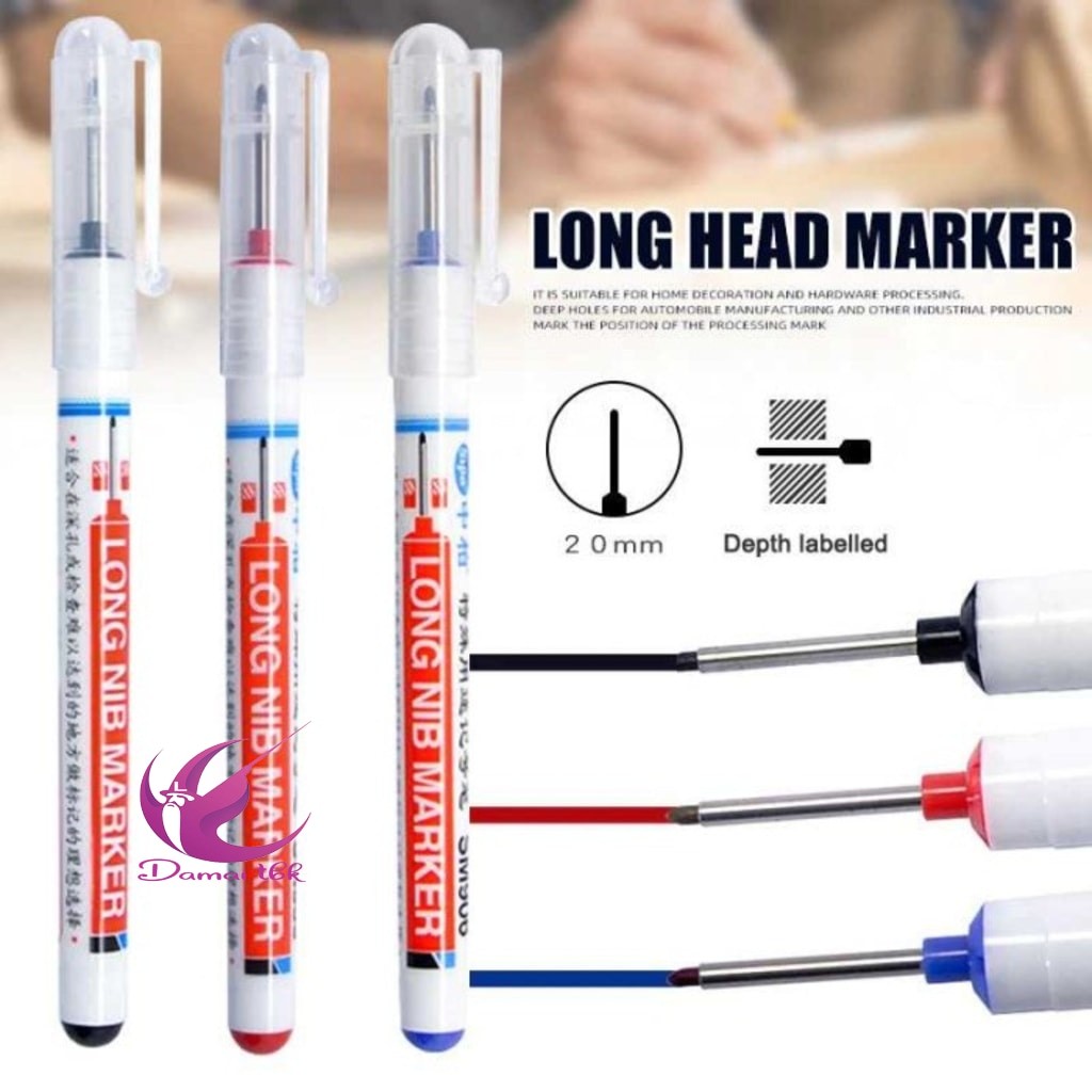

Spidol Kepala Panjang Long Nib Head Marker Waterproof 317