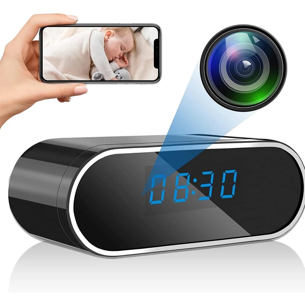 HD 1080P WIFI CLOCK CAMERA NIGHT VISION AUDIO VIDEO RECORDING CAMCORDER CAMERA MINI WIRELESS CLOCK H