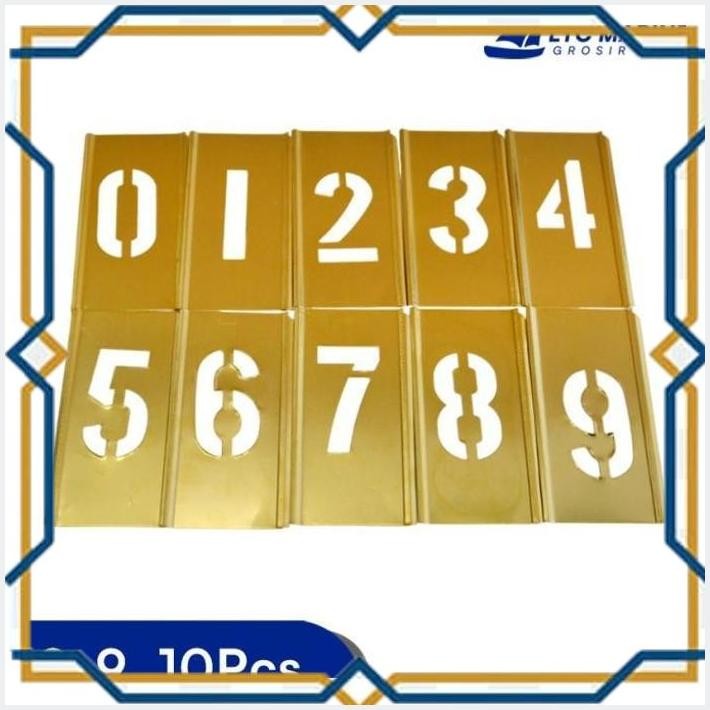 

[ITC55] IMPA 613160 CLIP-ON BRASS STENSILS ANGKA 0-9 STENCIL NUMBER 10 PCS - 4