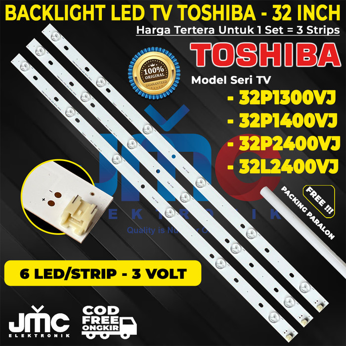 Backlight Tv led Toshiba 32p1300vj 32p1400vj 32p2400vj 32l2400vj 32inc