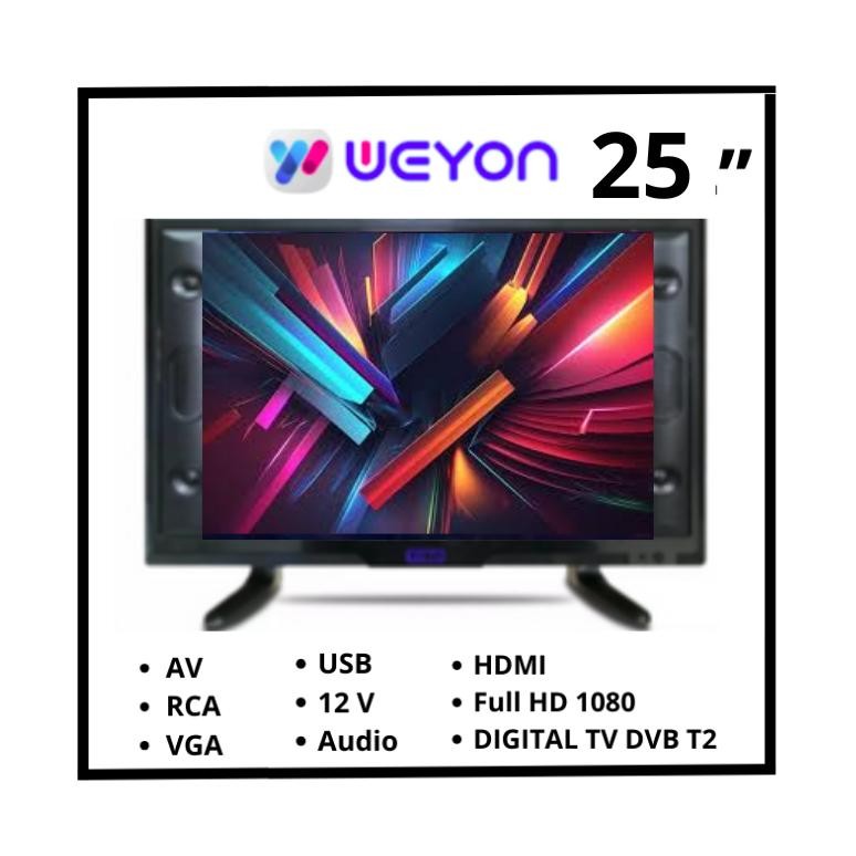 [Free Kayu]TV LED 25 INCH DIGITAL FULL HD Weyon TV Garansi 1 Tahun MONITOR CCTV