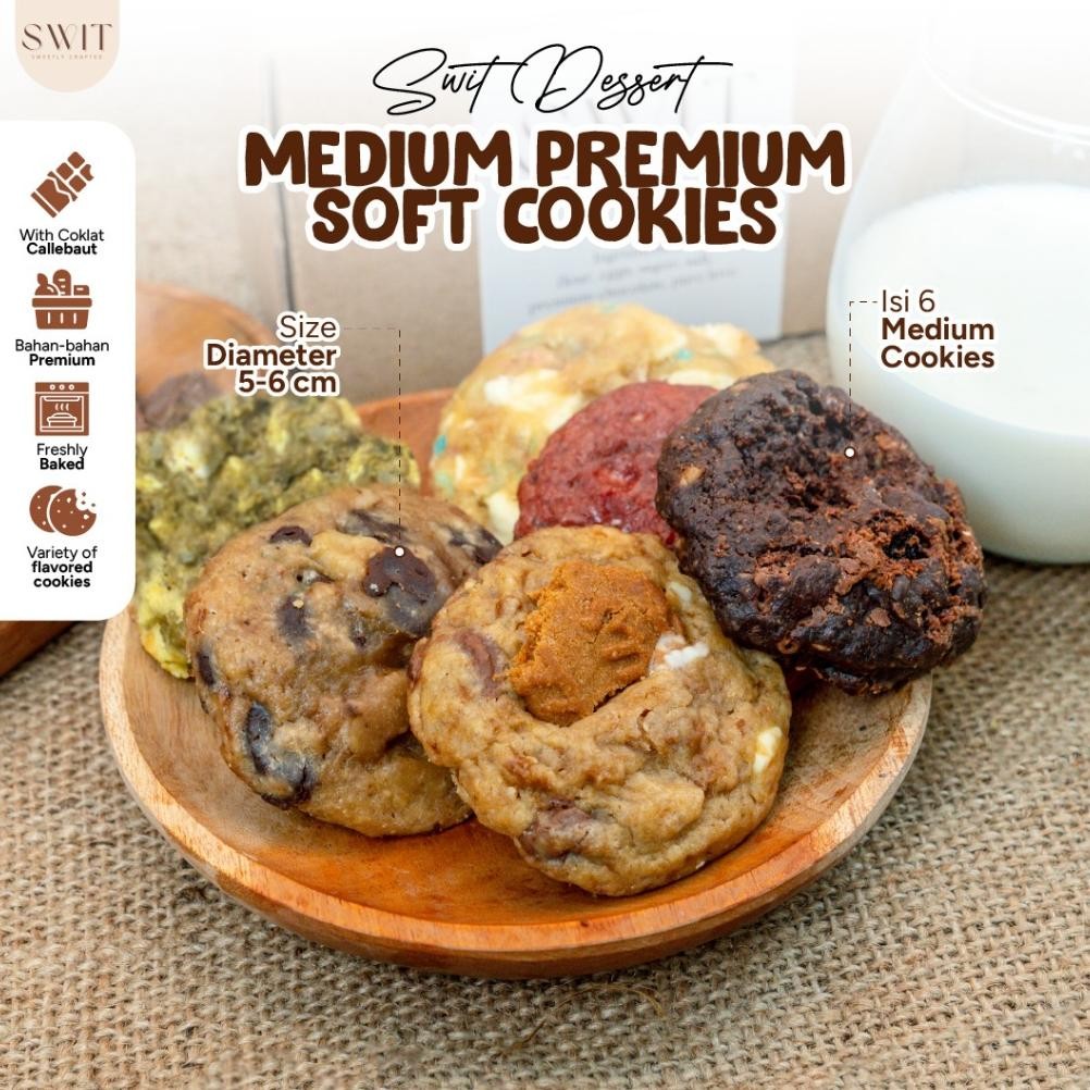 

So Cookies Medium Premium Isi 6 Pcs Snack Viral Cookies Lumer Melted Best Seller By Swit Dessert