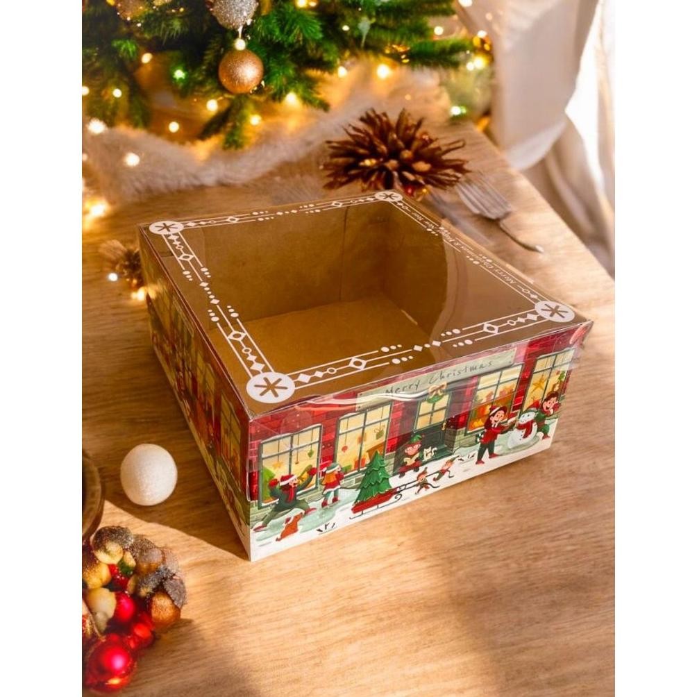 

Wb122525 Natal - Dus Kue Natal / Box Kue Model Mika Ukuran 25X25X12Cm