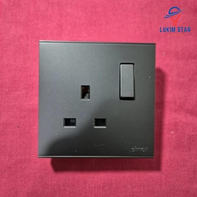 STOP KONTAK AC SIMON E6 BLACK HITAM DOFF / STOP KONTAK AC SIMON HITAM 721382-26 1111T