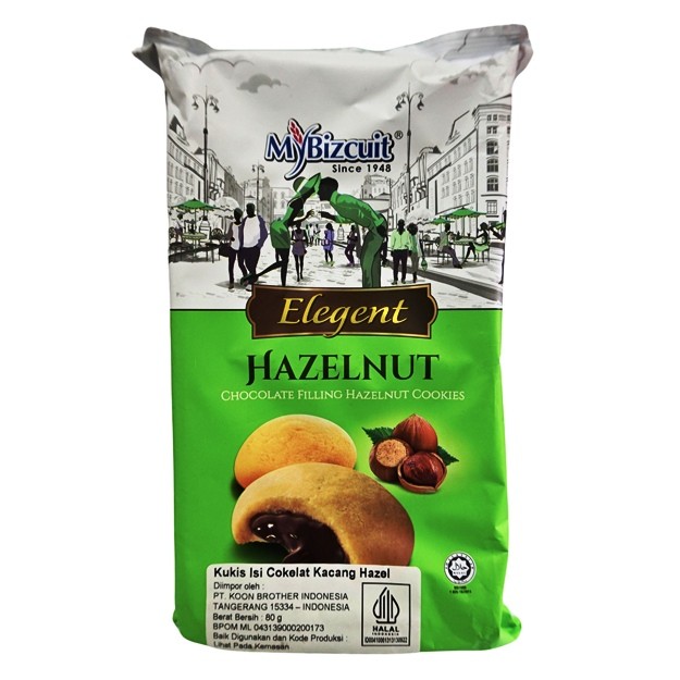 

S17848 MY BIZCUIT ELEGENT HAZELNUT COOKIES 80GR MAJU BERSAMA (20250404)