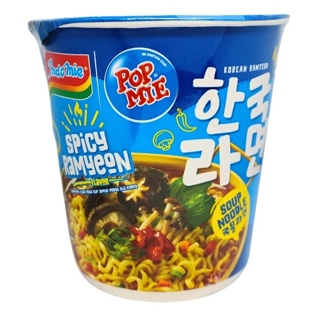 

S19314 INDOMIE SPICY RAMYEON SUP JAMUR PEDAS ALA KOREA MIE CUP 71GR MAJU BERSAMA (20250429)
