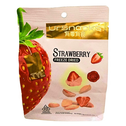 

S16299 SNACK URSNACKS FREEZE DRIED STRAWBERRY 22GR POUCH MAJU BERSAMA (20250110)