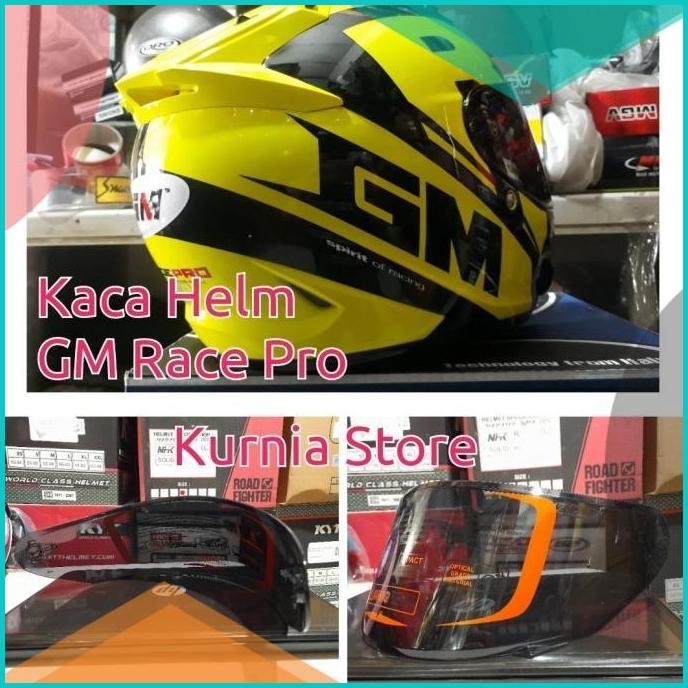 kaca helm gm race pro helm gm full face flat visor gm race pro 140BZ4