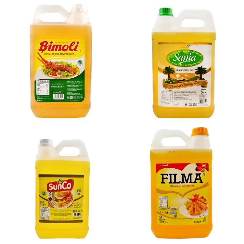 

Minyak Goreng Jerigen 5 Liter/ Bimoli 5 Liter/ Sunco 5 Liter/ Sania 5 Liter