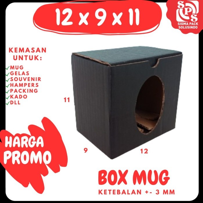 

Box Gelas 12x8,5x11 Kardus Mug Dus Gelas Packing Kotak Souvenir Madu