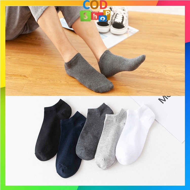 

murah COD - K5675 Kaos Kaki Pria / Kaos Kaki Pendek Mata Kaki Warna Polos / Ankle Socks Pria Wanita
