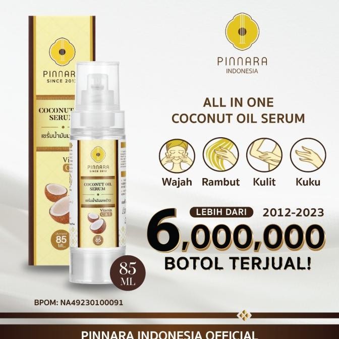 

Paket 3 pcs Pinnara Coconut oil Serum Cold press Serum Minyak kelapa
