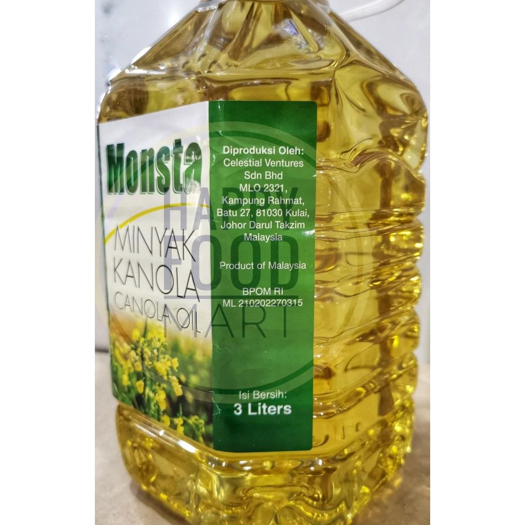 

MONSTA MINYAK SEHAT 3 LITER/HEALTHY OIL/SUN FLOWER/CANOLA/CORN/JAGUNG