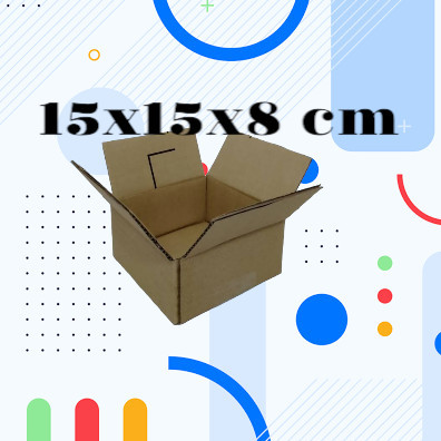 

Kardus box 15x15x8 cm dus packing packaging kecil luar polos