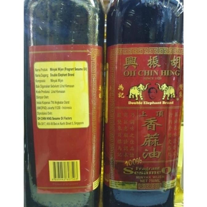 

Minyak Wijen Oh Chin Hing Double Elephant Fragrant Sesame Oil 750ml