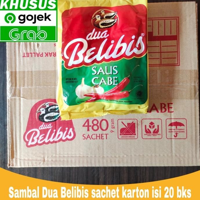 

(Gosend /Grab) Saus Sambal Belibis sachet karton @9gr isi 480 pcs