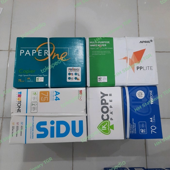 

Custome Kertas A4 75gr/70gr Paperone (2 Dus)