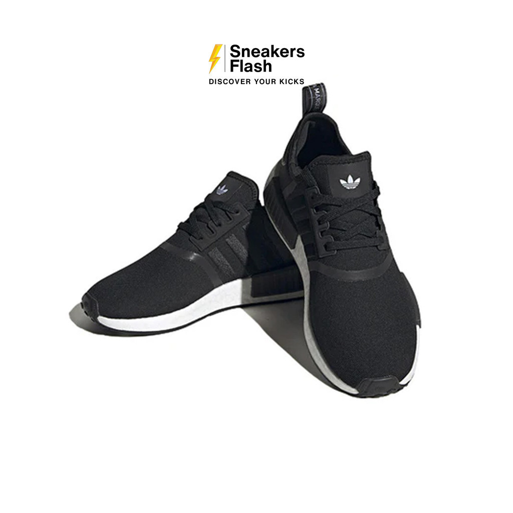 ADIDAS Nmd R1 Black Blue Dawn Sepatu Sneakers Wanita - HQ4247 - Size 37.3