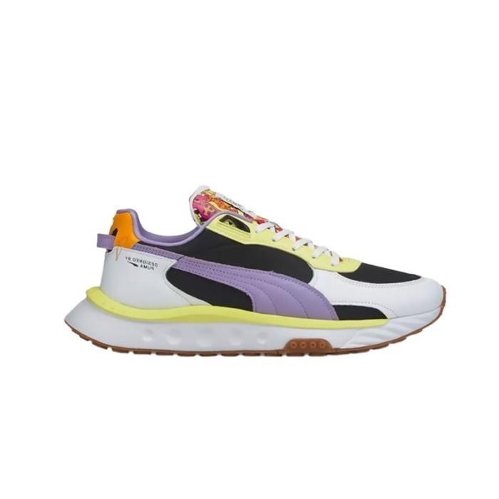 PUMA Wild Rider Romero Britto White Lime Sepatu Pria - 38109701 - Size 44.5