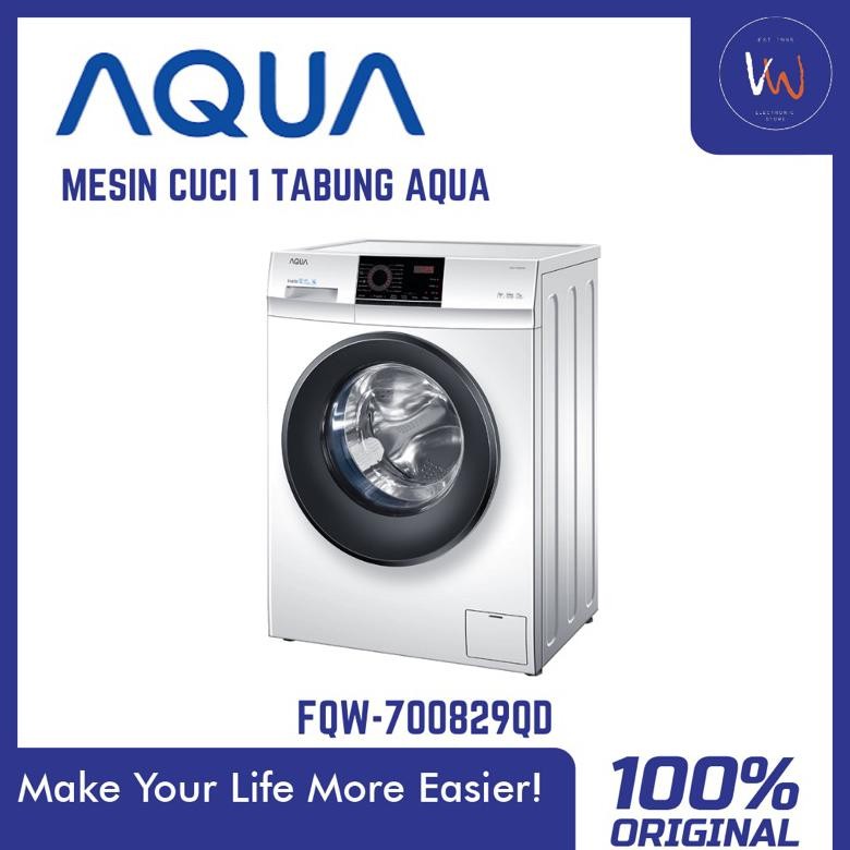 Elle Mesin Cuci 1 Tabung Aqua Fqw-709Qd (Front Loading) / Mesin Cuci Front Loading / Mesin Cuci Laun