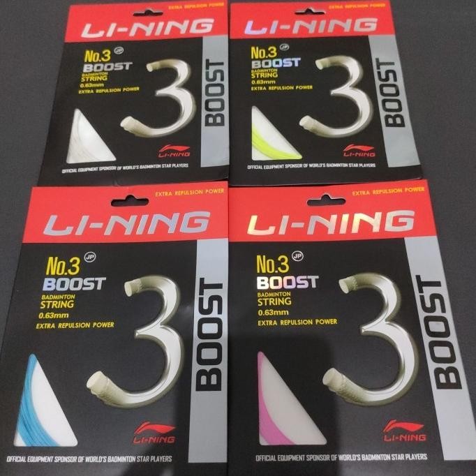 Kualitas Orginal SENAR RAKET BADMINTON LINING NO 3 BOOST ASLI ORIGINAL LINING