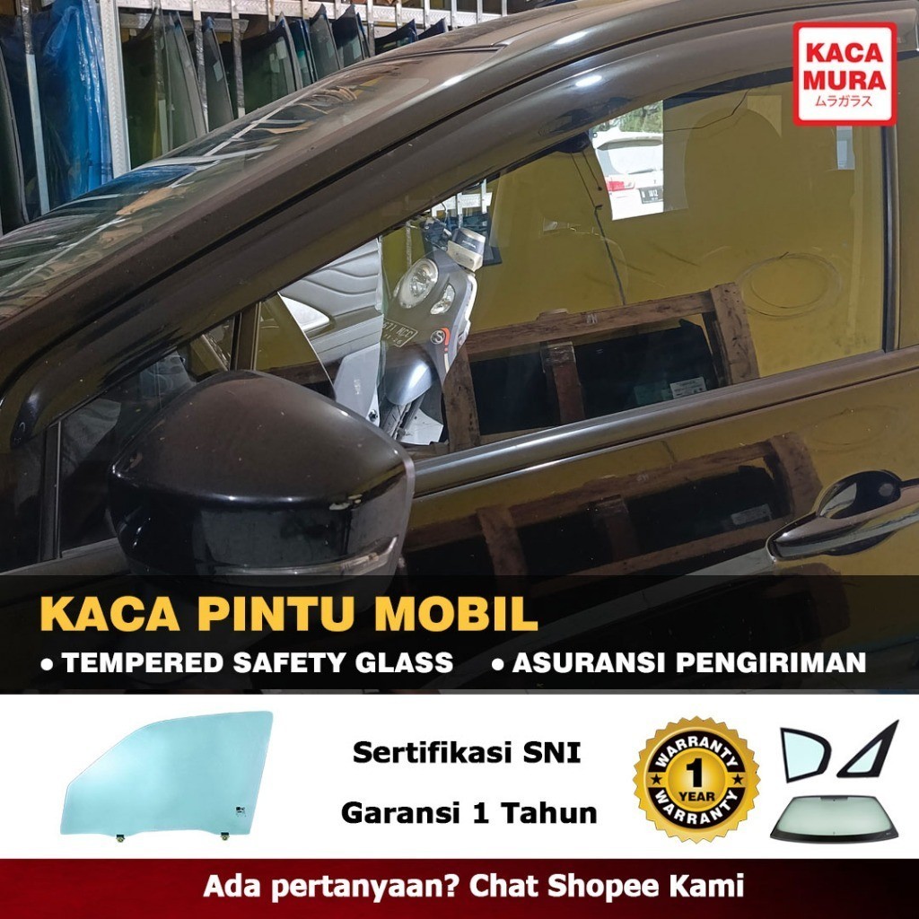 Kaca Pintu Belakang Kiri Mobil Toyota Hilux Pickup 15- SNI - Diasuransikan