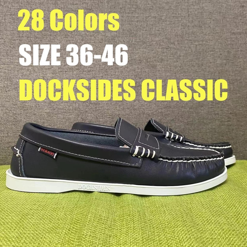 sebago handmade suede genuine leather docksides classic boat shoes x489