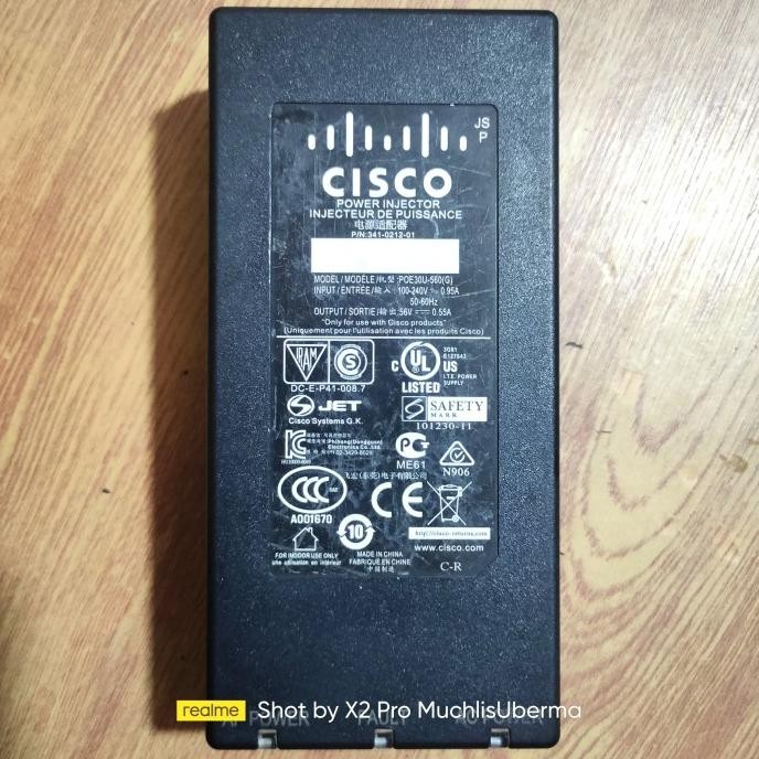 POE injector Gigabit CISCO 56V 0.55A POE30U-560(G) Aironet Adaptor Ori