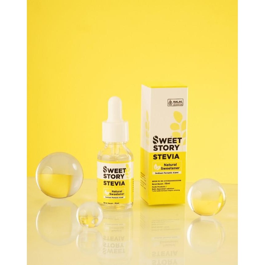 

TERSEDIA SWEET STORY STEVIA CAIR PEMANIS ALAMI PENGGANTI GULA 0 KALORI - 15 ML