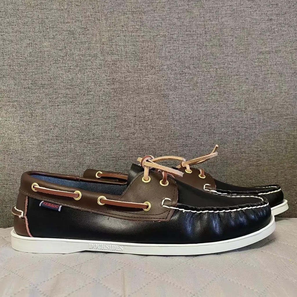 sebago homme handmade genuine leather docksides classic boat shoes ab126