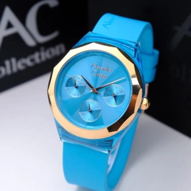 ALEXANDRE CHRISTIE AC2808 AC 2808 BLACK JAM TANGAN WANITA ORIGINAL