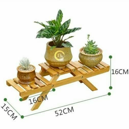 rak tanaman kayu hiasan standing planter tempat pot