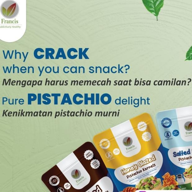 

Baked Pistachio Kernels / Kacang Fustuk Tanpa Cangkang Panggang
