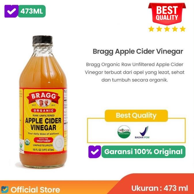 

Bragg apple cider vinegar original cuka sari apel organik 473ml 946ml