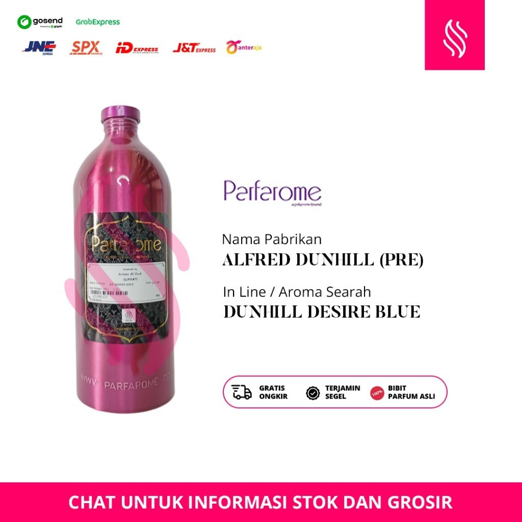 JUAL BIBIT PARFUM ASLI - PARFAROME PREMIUM - DUNHILL DESIRE BLUE (PRE) - SEGEL - 1 KG