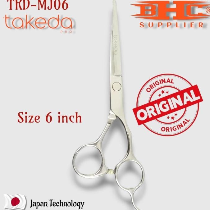 TKD Takeda Pro Scissors Cutting Thining Gunting Rambut  Original Gunting Potong Penipis Sasak Size 6