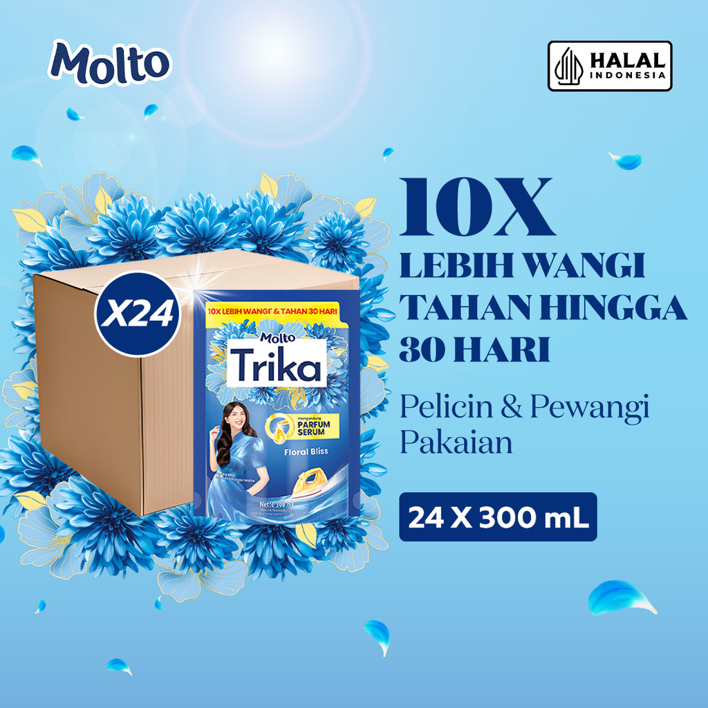 Molto Pelicin & Pewangi Pakaian Trika Floral Bliss 300mL x24