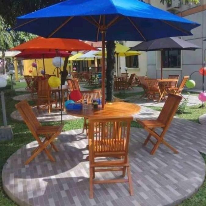 Meja payung set resto/taman/outdoor AS