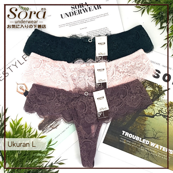 HEMAT Celana Dalam CD pakaian dalam wanita dewasa g string brokat sexy 9115