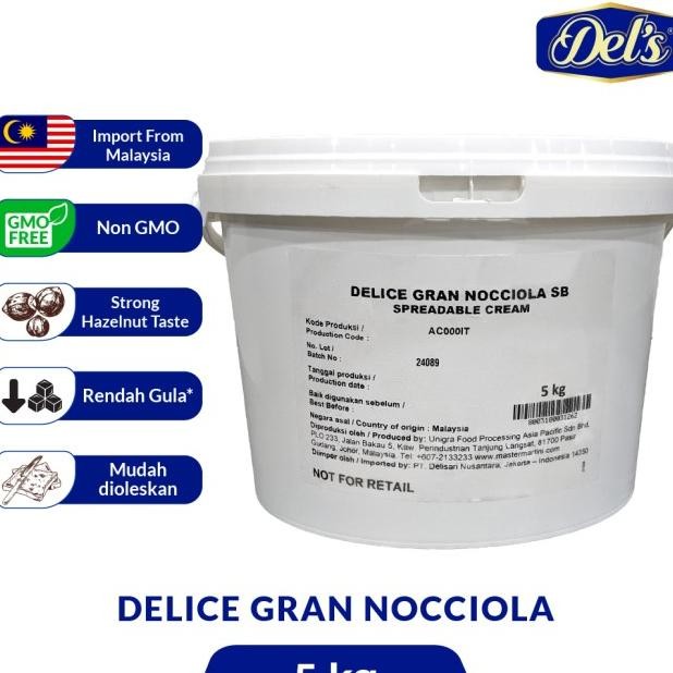 

Master Martini Delice Gran Nocciola / Selai Coklat Hazelnut Rendah Gula - 5 Kg