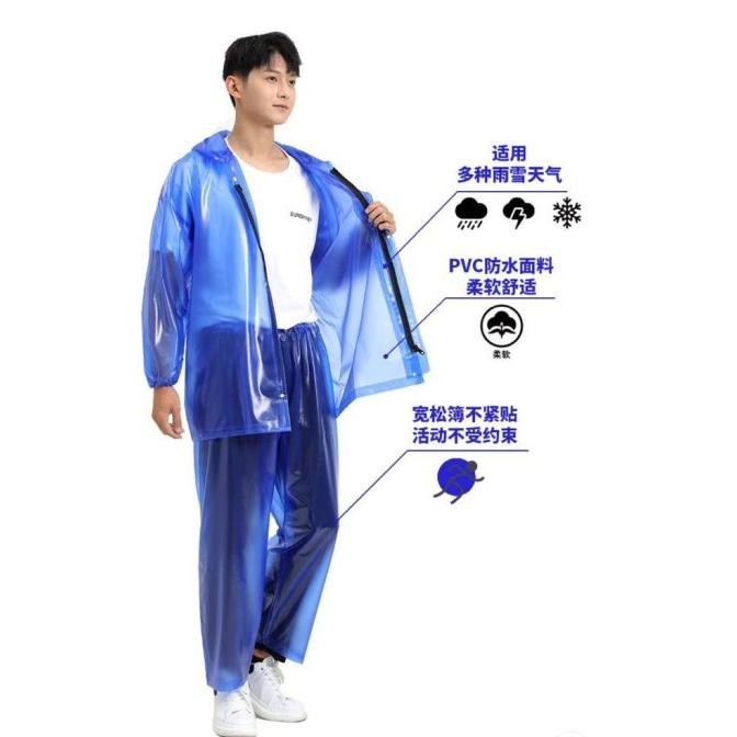 JAS HUJAN SETELAN DEWASA WANITA PRIA JAS HUJAN SET BAJU DAN CELANA